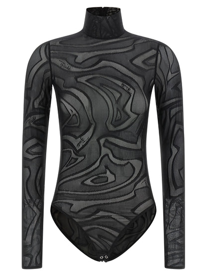 Black Polyamide Bodysuit
