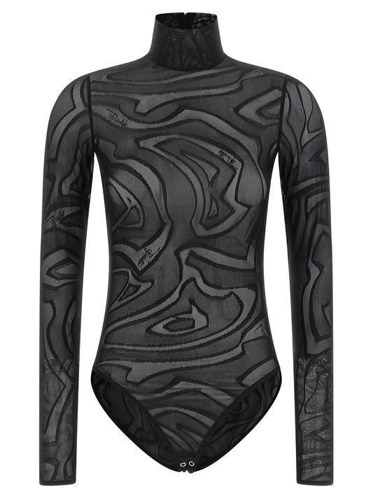 Black Polyamide Bodysuit