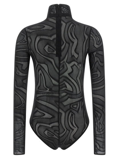 Black Polyamide Bodysuit