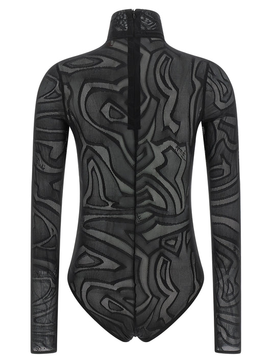 Black Polyamide Bodysuit