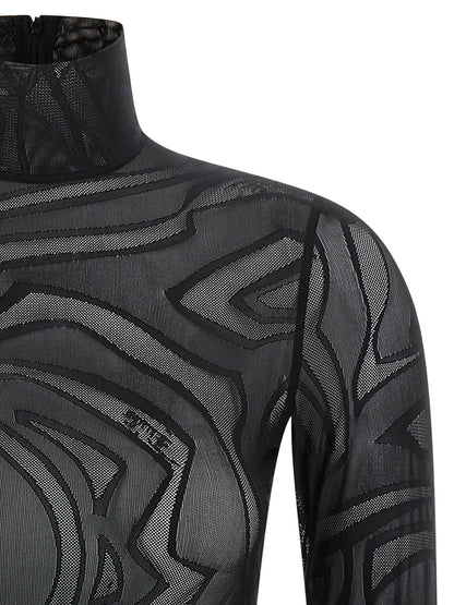 Black Polyamide Bodysuit