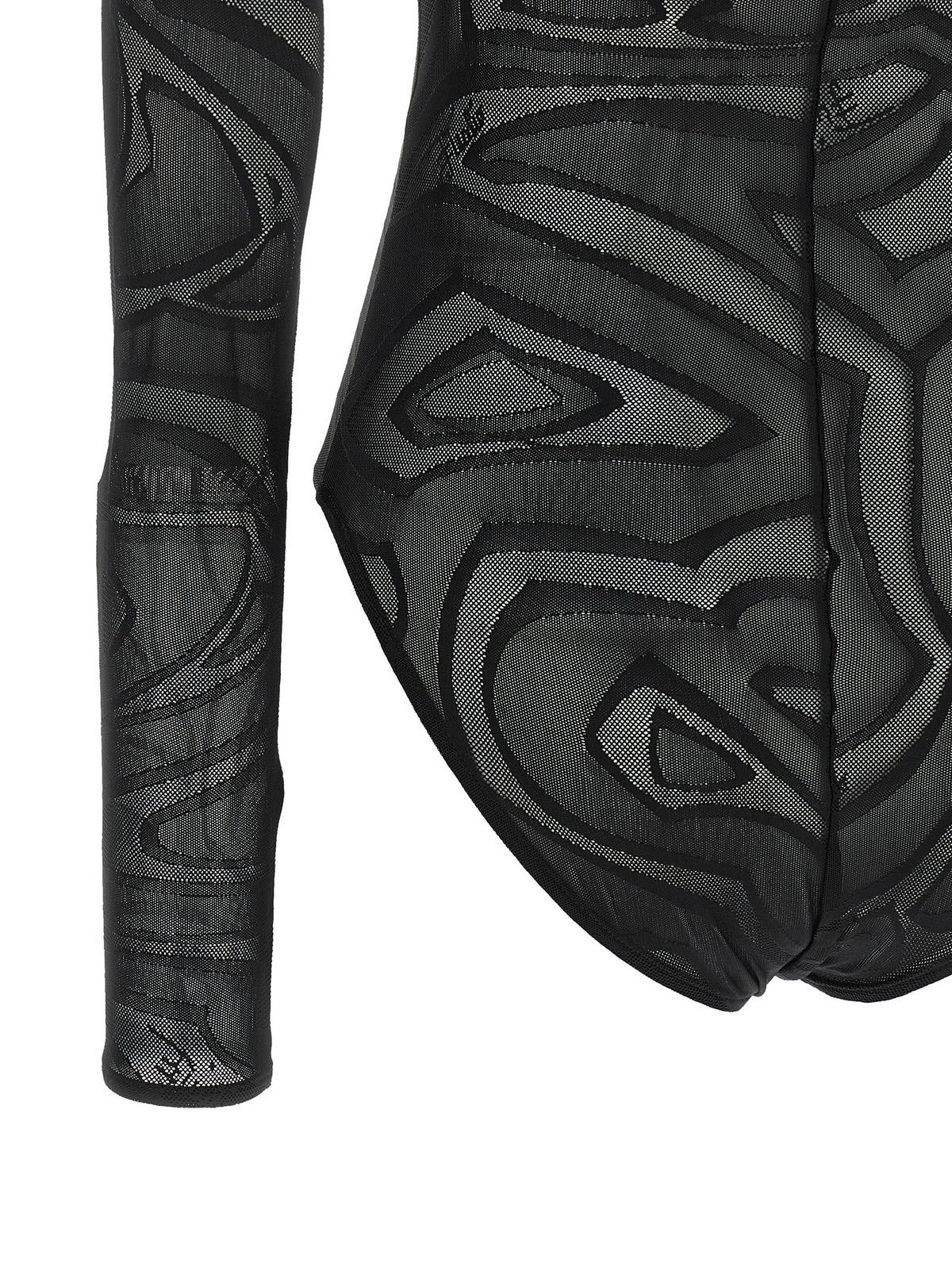 Black Polyamide Bodysuit