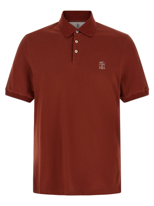Red Cotton Polo Shirt