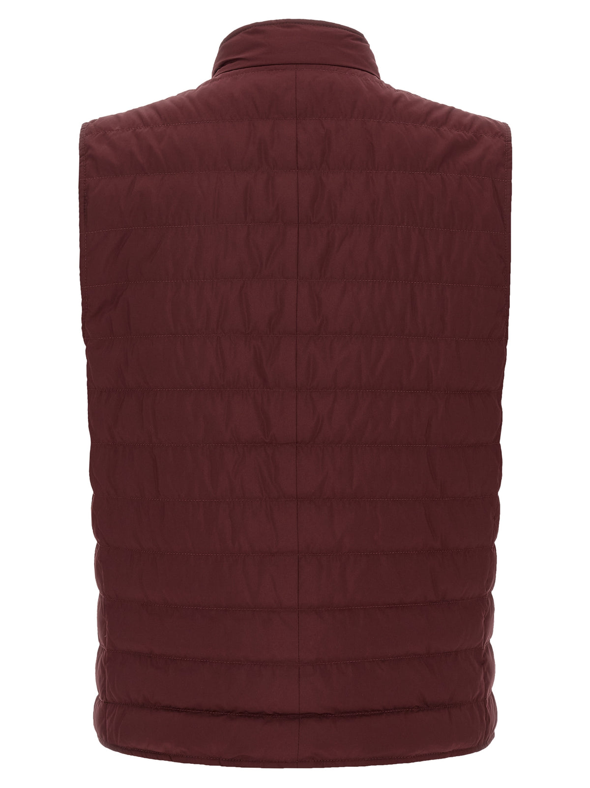 Bordeaux Polyester Sleeveless Jacket