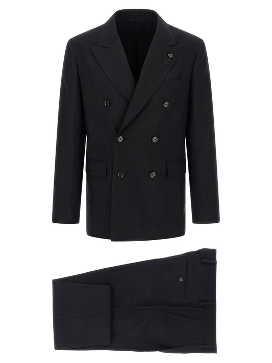 Blue Virgin Wool Two-Piece Suit