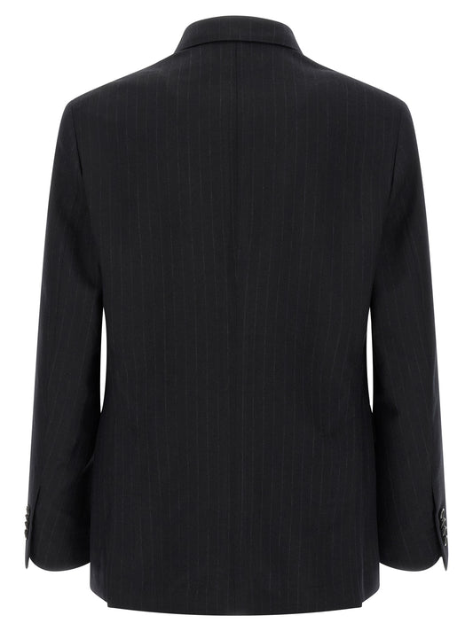 Blue Virgin Wool Two-Piece Suit