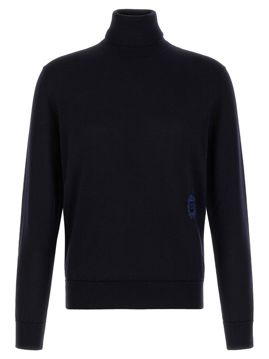 Blue Virgin Wool Cardigan