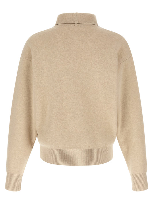 Beige Merino Wool Cardigan