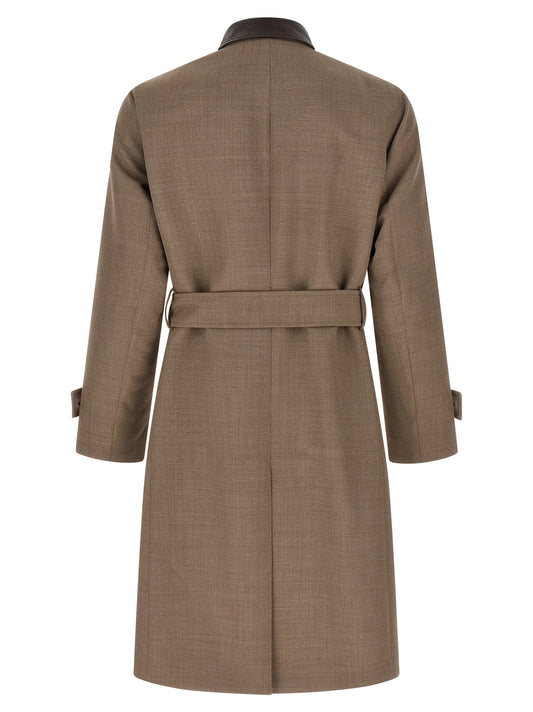 Beige Virgin Wool Coat