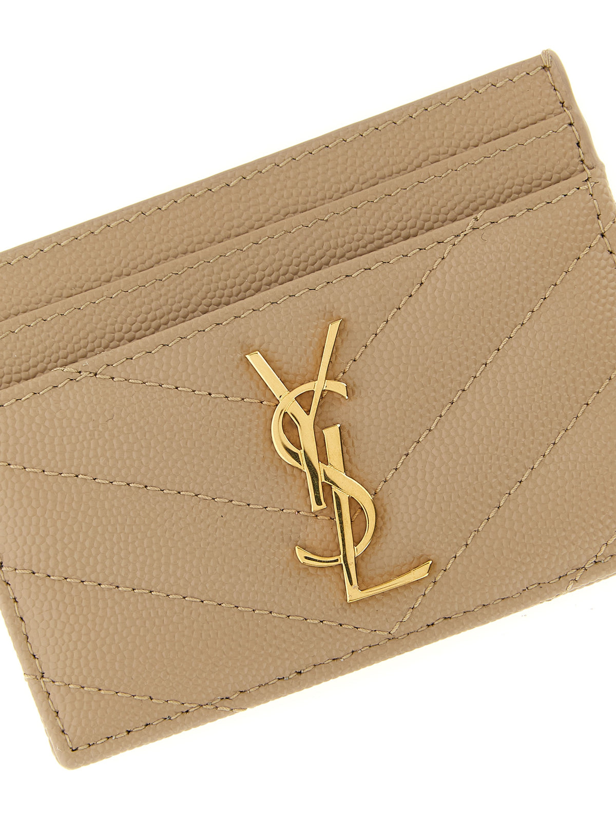 Beige Calfskin Cardholder