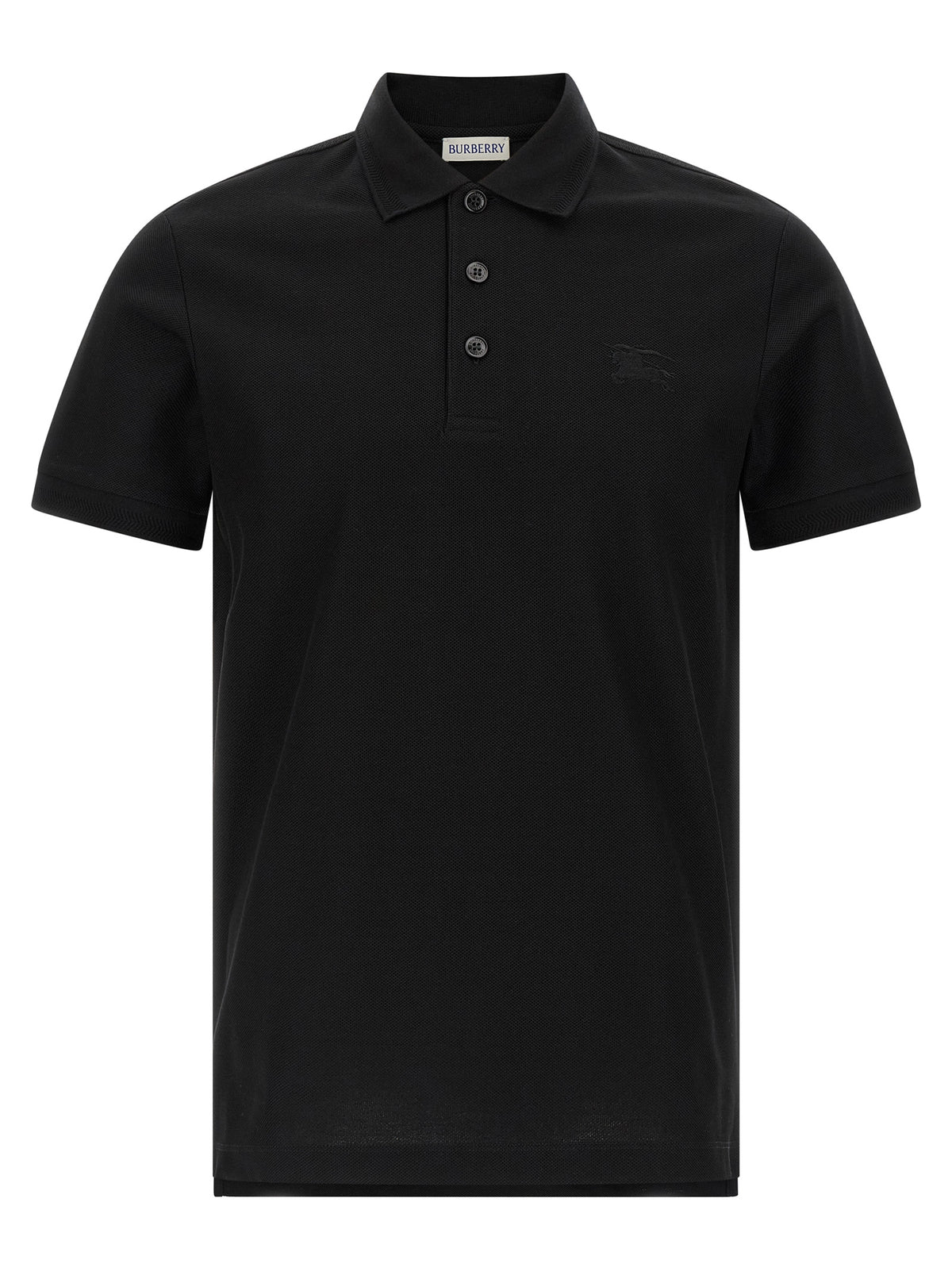 Black Cotton Polo Shirt
