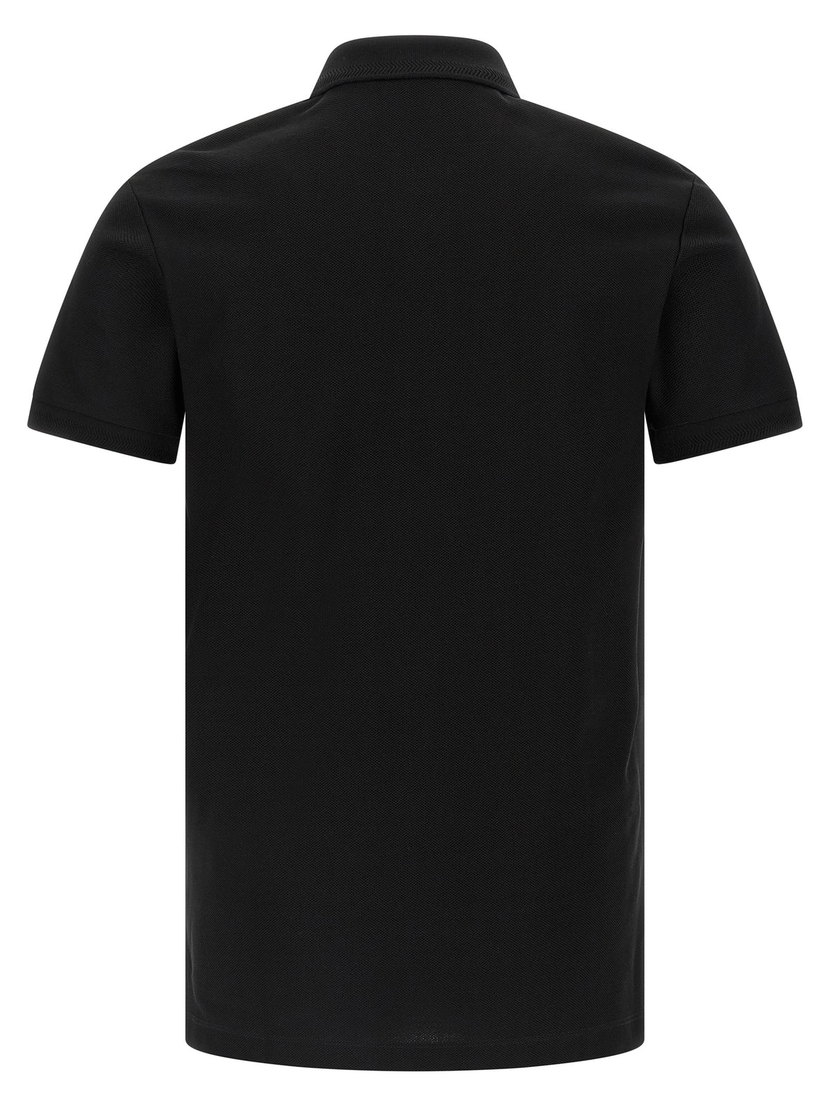 Black Cotton Polo Shirt