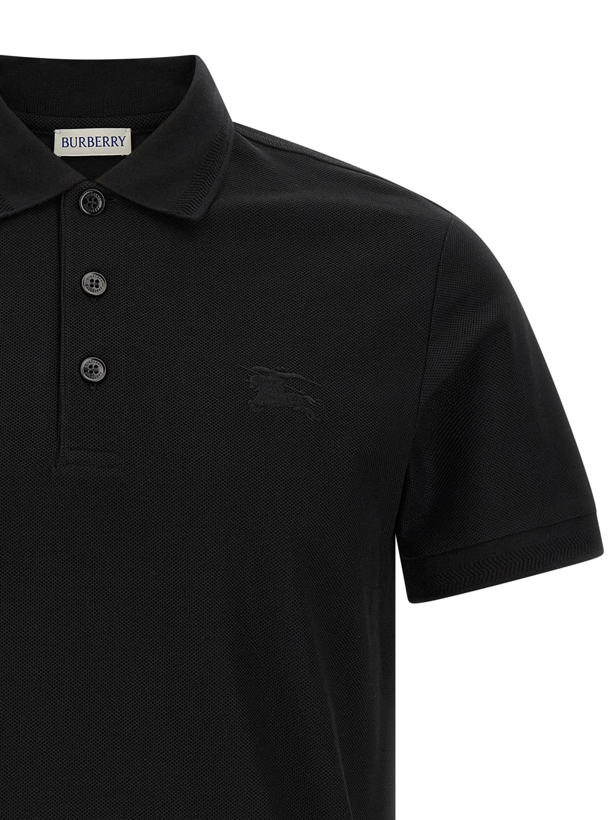 Black Cotton Polo Shirt
