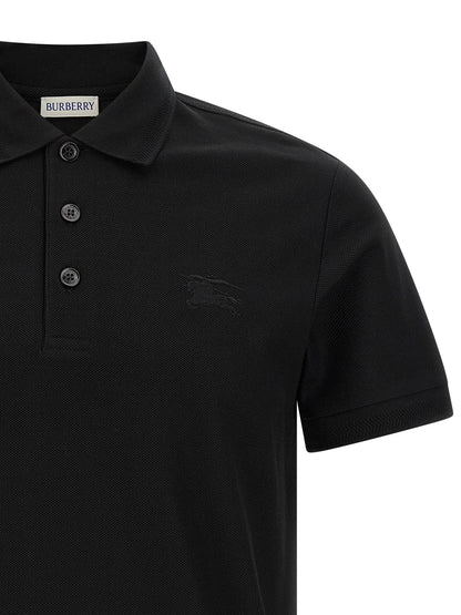 Black Cotton Polo Shirt