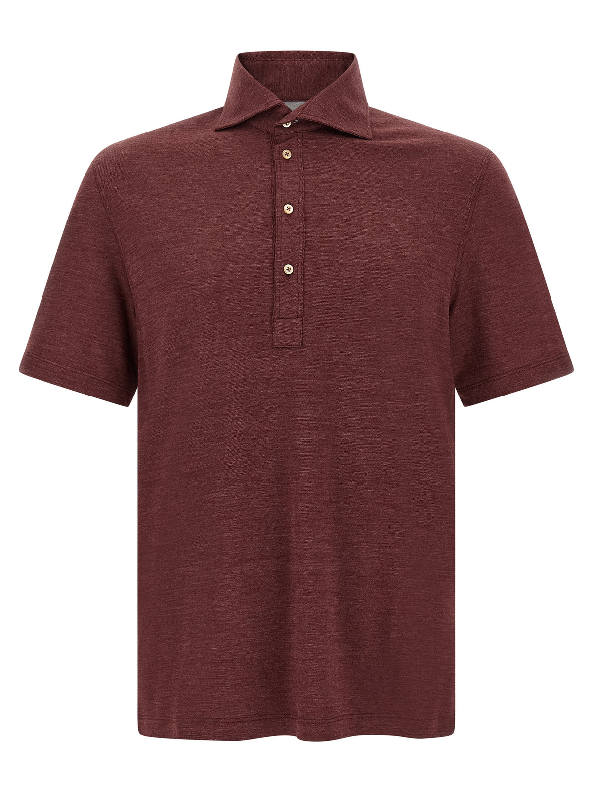 Bordeaux Virgin Wool Polo Shirt