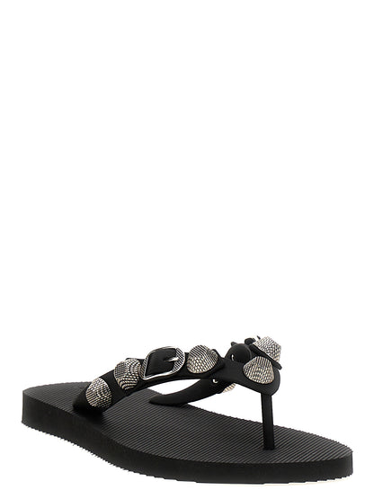 Black Rubber Slides