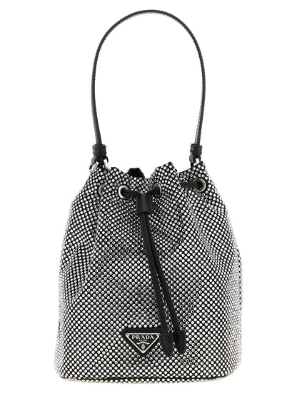 Gray Viscose Handbag