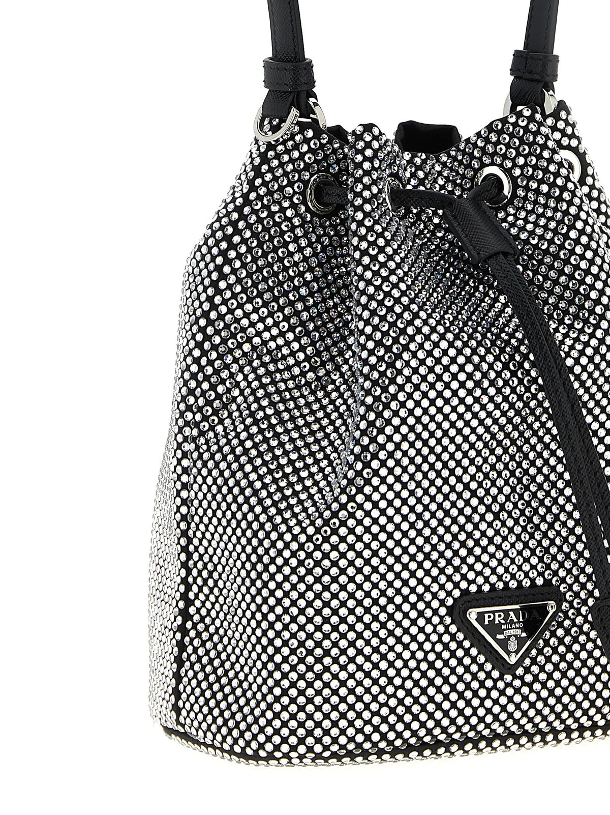 Gray Viscose Handbag