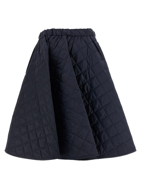 Blue Recycled Polyamide Midi Skirt