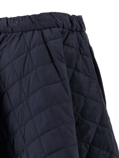 Blue Recycled Polyamide Midi Skirt