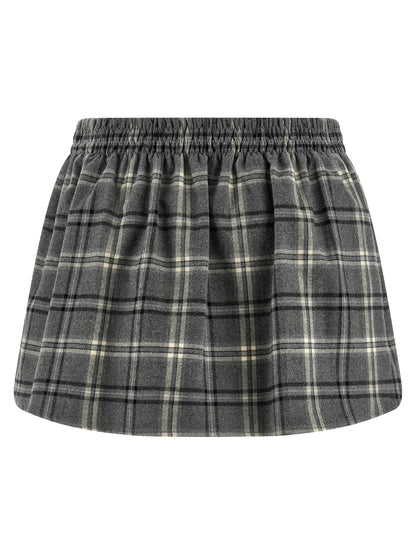 Gray Cotton Long Skirt