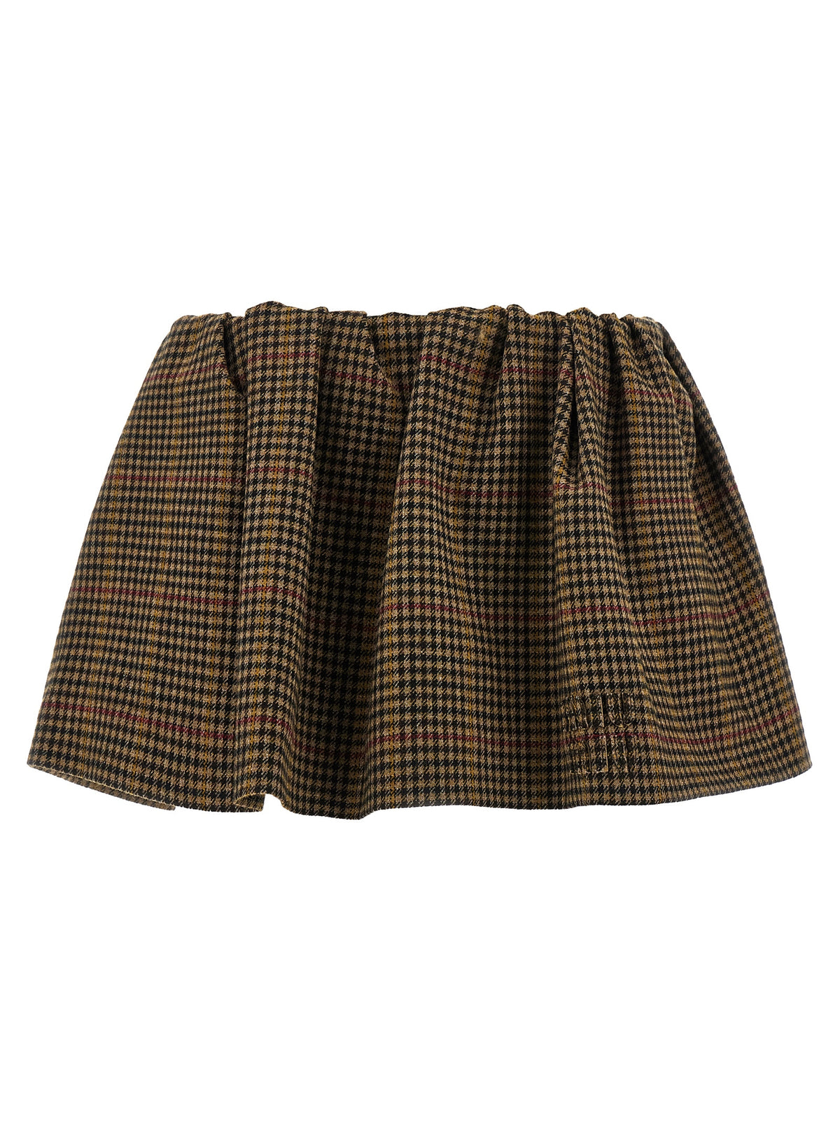 Brown Virgin Wool Long Skirt
