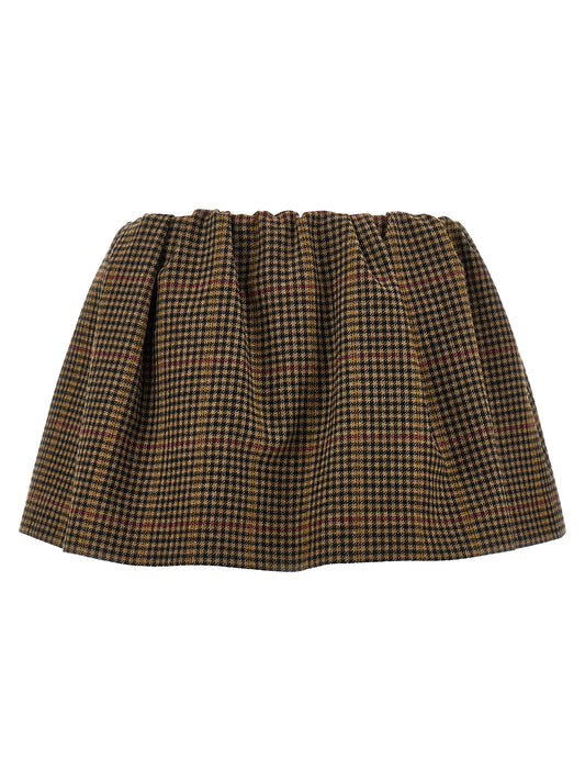 Brown Virgin Wool Long Skirt