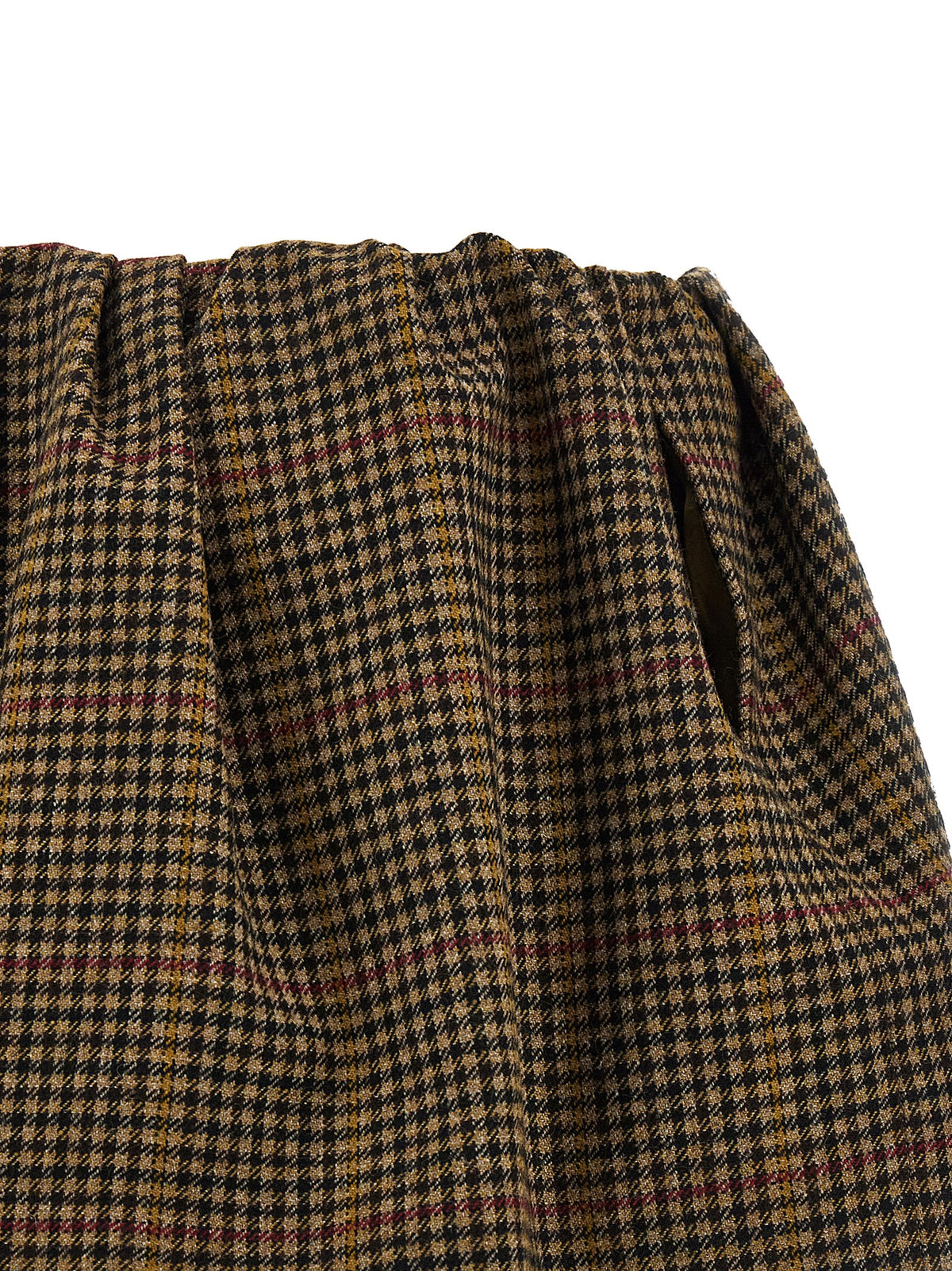Brown Virgin Wool Long Skirt
