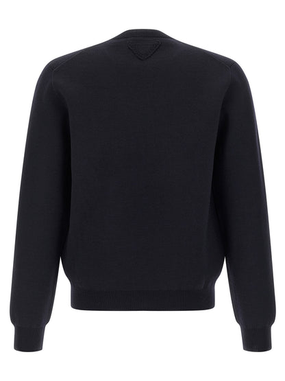 Blue Virgin Wool Cardigan