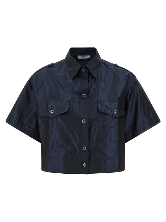 Blue Silk Blouse