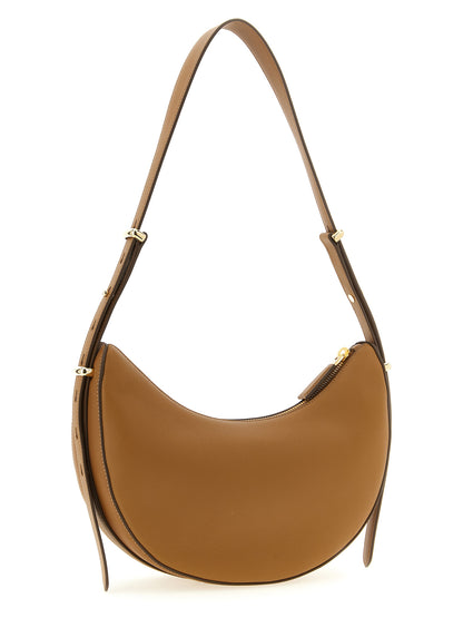 Brown Calfskin Shoulder Bag