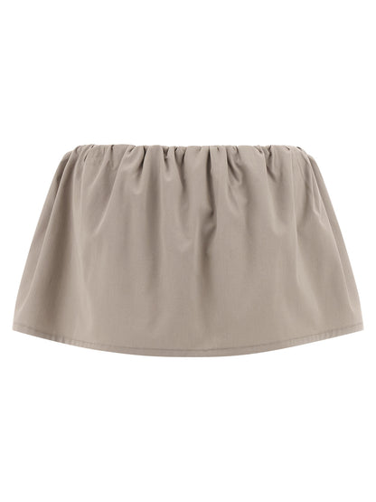 Gray Cotton Long Skirt