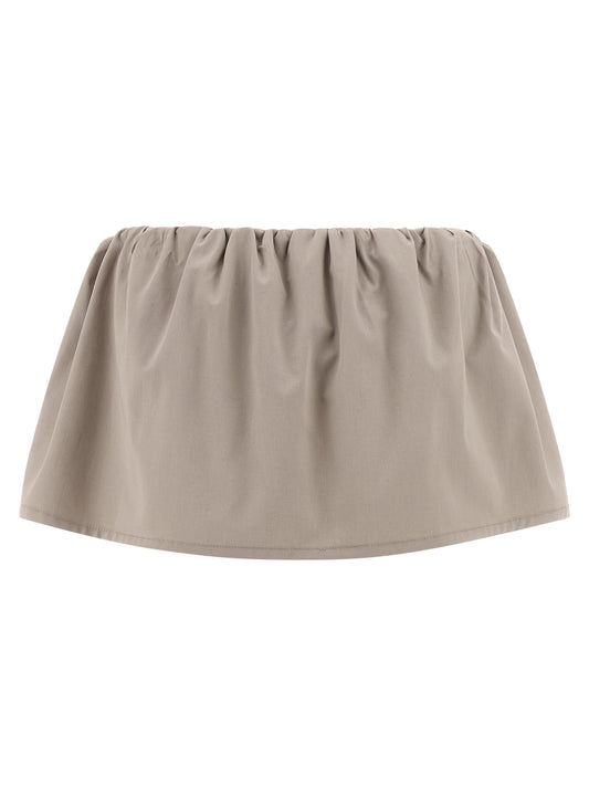 Gray Cotton Long Skirt
