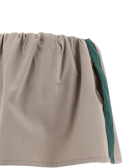 Gray Cotton Long Skirt