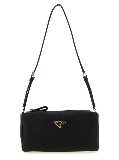 Black Viscose Shoulder Bag