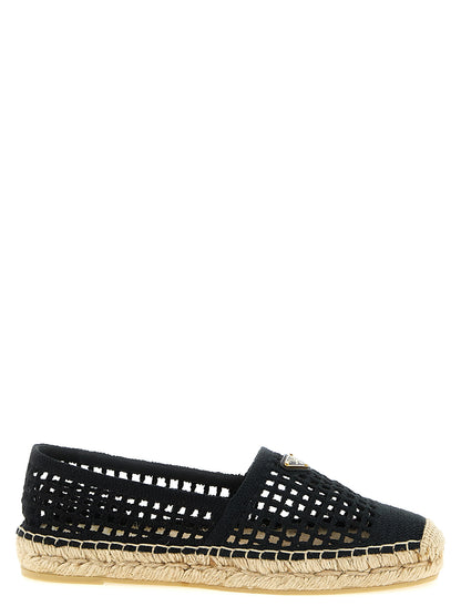 Black Cotton Espadrilles