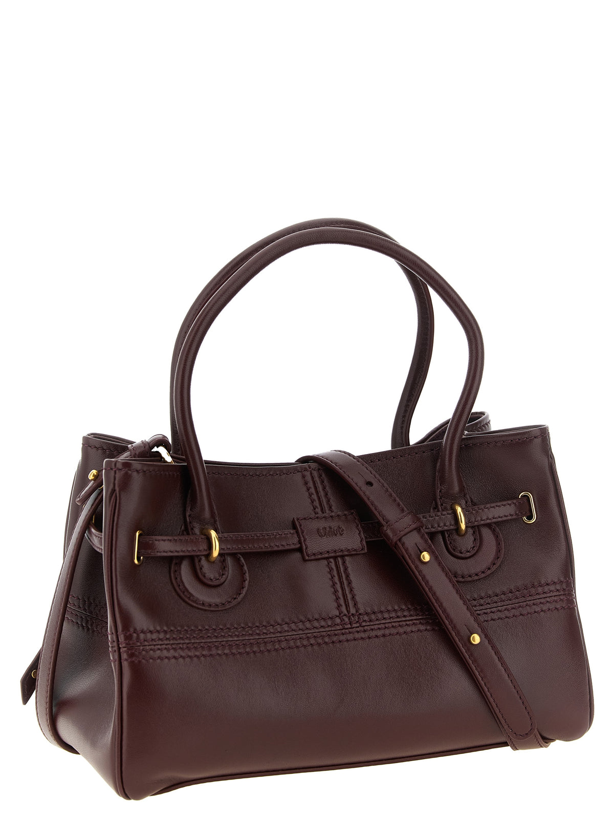 Bordeaux Lamb Leather Shoulder Bag