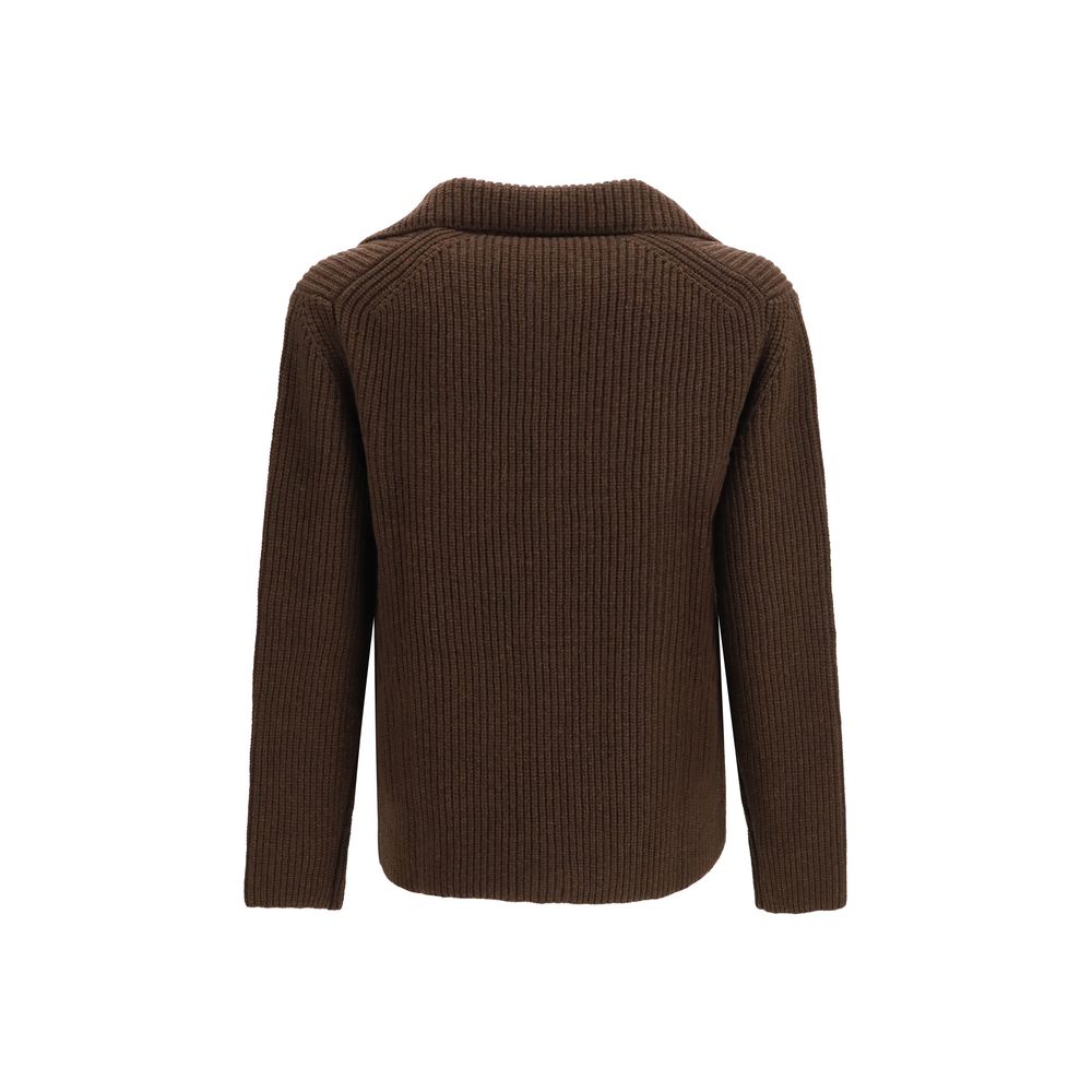 Brown Wool Oves Aries Full-Length Jacket