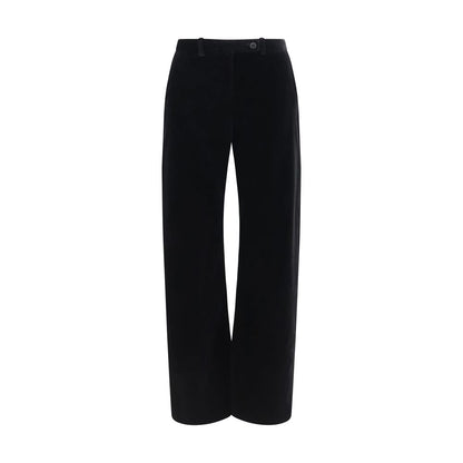 Black Viscose Casual Pants