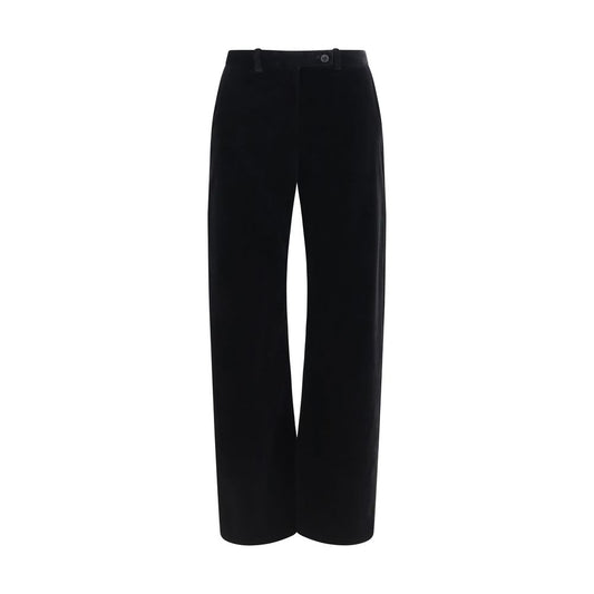 Black Viscose Casual Pants