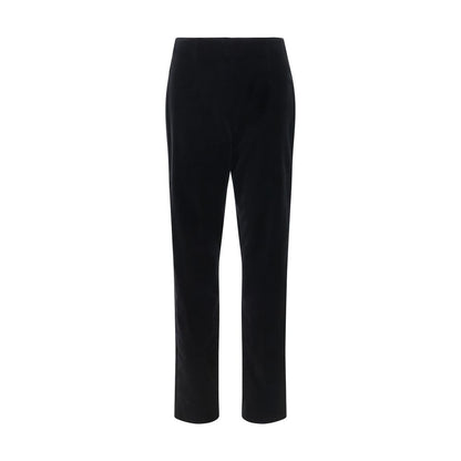 Black Cotton Casual Pants