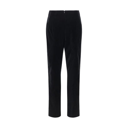 Black Cotton Casual Pants