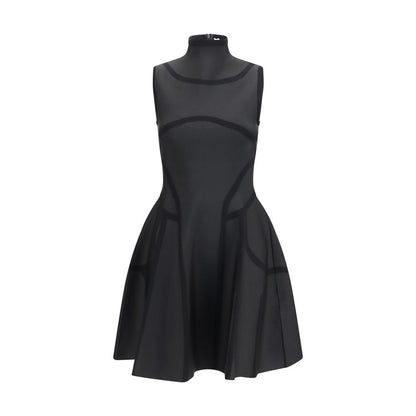 Black Polyester Cocktail Dress