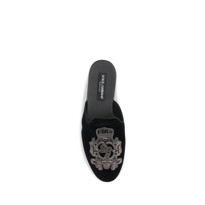 Black Velvet Flats