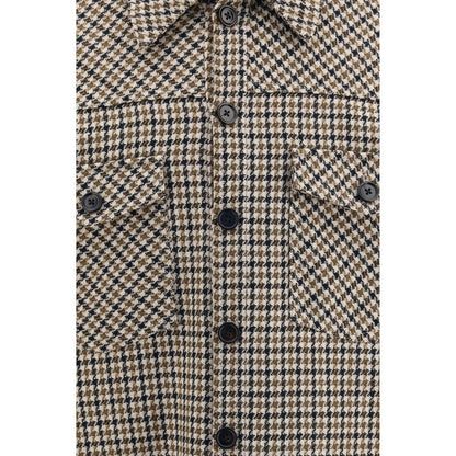 Brown Wool Oves Aries Full-Length Jacket
