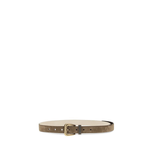 Brown Suede Leather Regular Belt