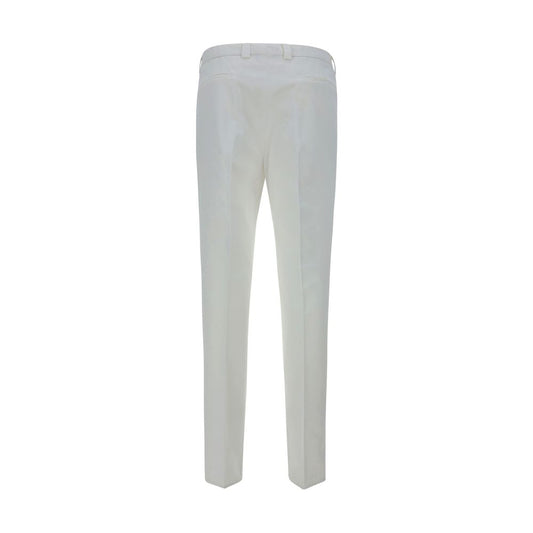 White Cotton Casual Pants