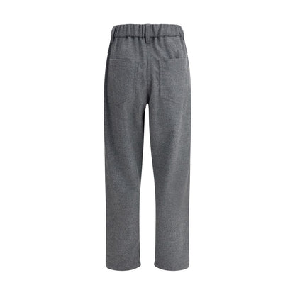 Gray Wool Casual Pants