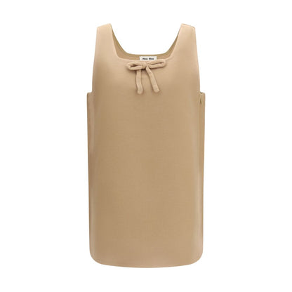 Beige Wool Oves Aries Casual Dress