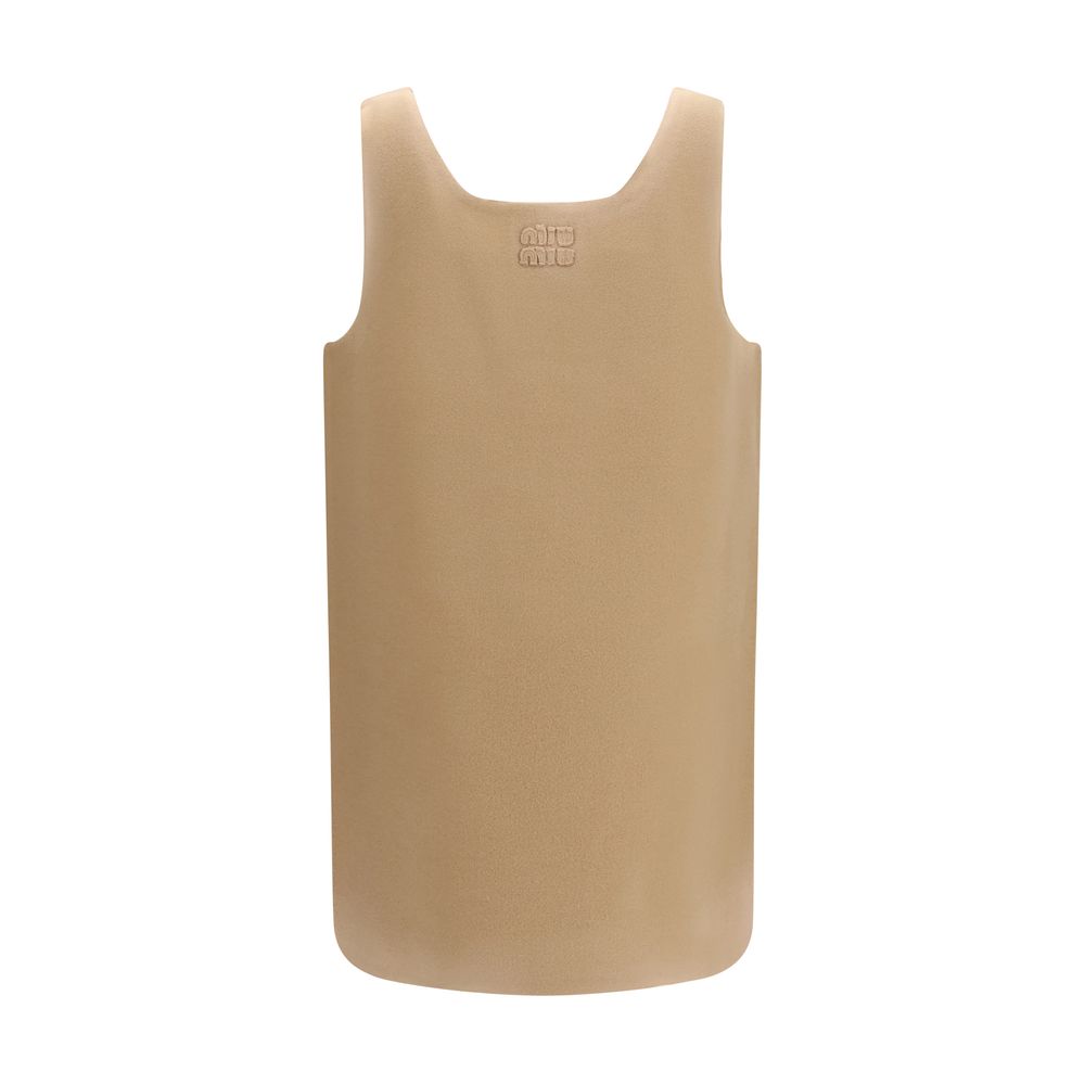 Beige Wool Oves Aries Casual Dress